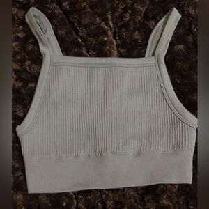 Harlow thick ribbed tank taupe color size small